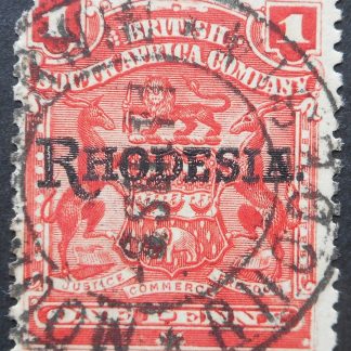 Rhodesia 1909 One Penny overprint with MOUNT DARWIN (SC) postmark