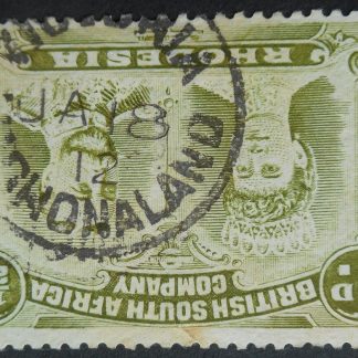 Rhodesia Double Halfpenny with VICTORIA Mashonaland (SC) postmark