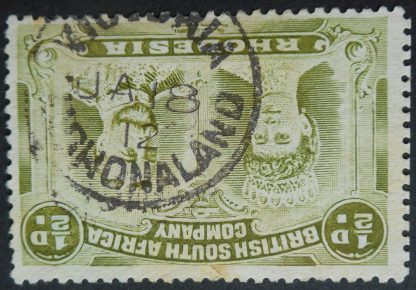Rhodesia Double Halfpenny with VICTORIA Mashonaland (SC) postmark