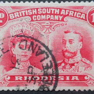 Rhodesia Double Head One Penny with FIGTREE 31 inverted SP for year (SC) postmark