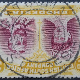 Rhodesia Double Three Pence with GATOOMA (DC) postmark