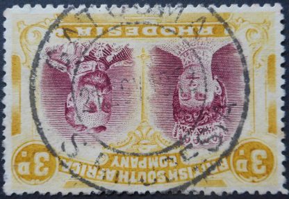 Rhodesia Double Three Pence with GATOOMA (DC) postmark