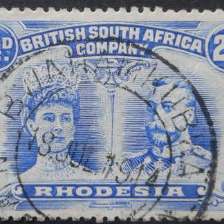 Rhodesia Double Two and a Halfpence with BWANAKUBWA (DC) postmark