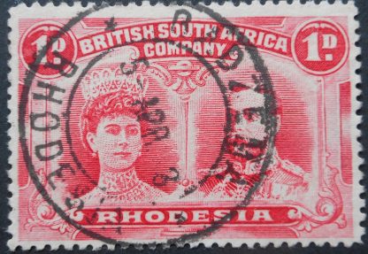 Rhodesia Double Head One Penny with GADZEMA missing digit in year (DC) postmark