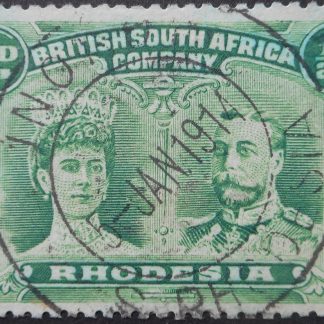 Rhodesia Double Halfpenny with INORO (DC) postmark