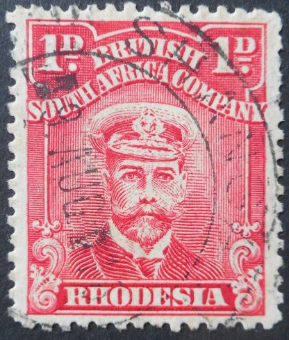 Rhodesia Admiral One Penny with SHANGANI blank before day and year (DC) postmark