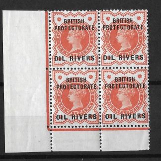 Niger Coast Oil Rivers 1892 Halfpenny corner block SG1 unmounted mint