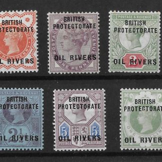 Niger Coast Oil Rivers 1892 QV set of six values mint