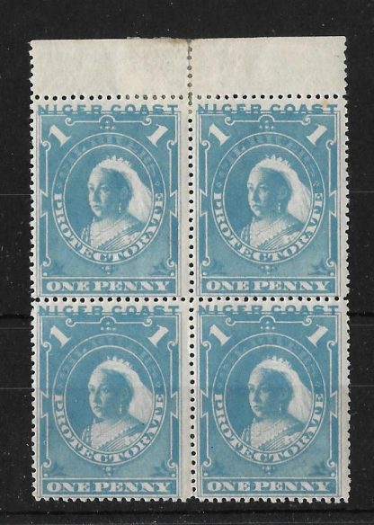Niger Coast Protectorate 1894 QV One Penny block SG 46 mint