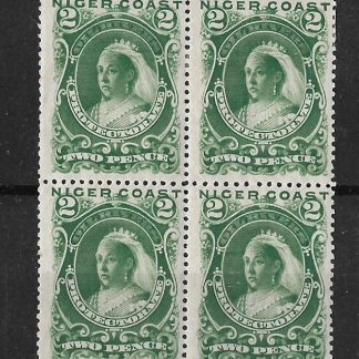 Niger Coast Protectorate 1894 QV Two Pence block SG 47d mint