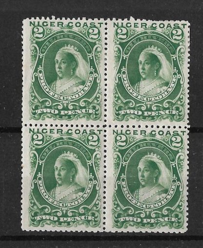 Niger Coast Protectorate 1894 QV Two Pence block SG 47d mint