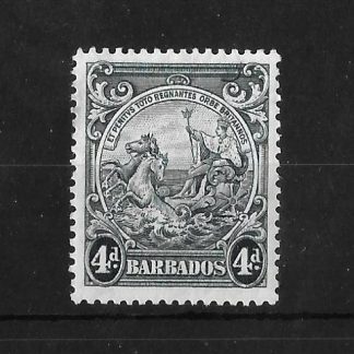 Barbados 1938 GVI Four Pence with curved line SG 253b mint