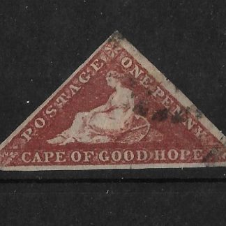 Cape of Good Hope One Penny triangle SG 18 with three good margins used