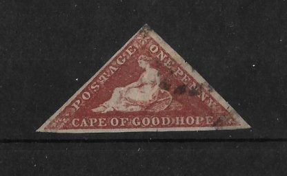 Cape of Good Hope One Penny triangle SG 18 with three good margins used