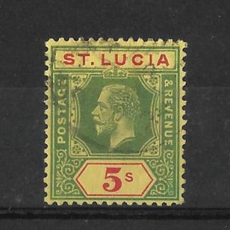 St Lucia 1912 GV Five Shillings SG 88 used