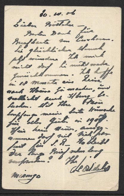 Northern Rhodesia 1907 HG 11 card used from Mpika to Germany - Image 2
