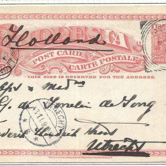 Northern Rhodesia 1909 HG 11 card from Petauke to Holland