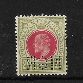 Natal 1904 EVII Two Pence with NGR punctured SG R010 unmounted mint