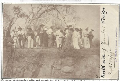 Northern Rhodesia 1905 real photo postcard of the viewing point dated 12th Sept 1905