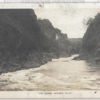 Northern Rhodesia Victoria Falls Gorge postcard used at MUMBWA  to UK