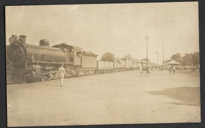 Northern Rhodesia 1920's unused real photograph postcard of Broken Hill Railway Station