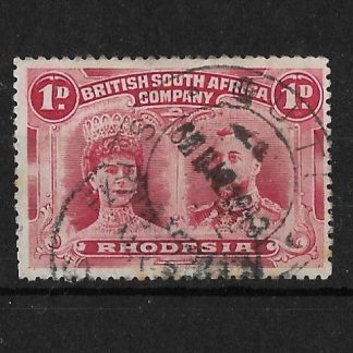 Rhodesia Double Head One Penny with a GUTU blank after day (DC) postmark