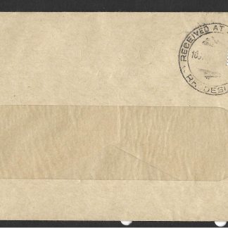 Rhodesia 1960's brown window cover with Received at Salisbury Rhodesia postmark