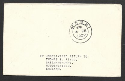 Northern Rhodesia 1932 Imperial Airways cover Mpika to Moshi - Image 2
