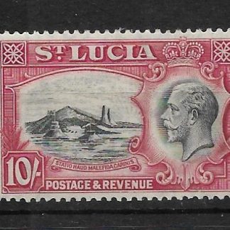 St Lucia 1936 GV Ten Shillings SG 124 mint