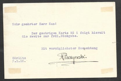 Germany 1928 Zeppelin card from Germany to New York - Image 2