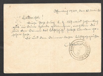 Germany 1930 Zeppelin card from Germany to South America - Image 2