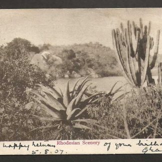Northern Rhodesia 1907 postcard of Rhodesian Scenery used at Kalomo