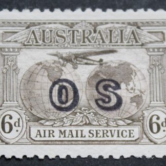 Australia 1932 Kingsford Smith Air Stamp Six Pence with OS overprint SG 139a mint