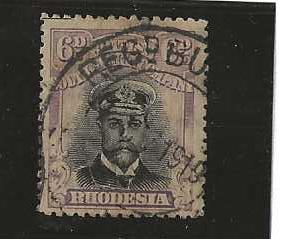 Rhodesia Admiral Die IIIB Six Pence plated copy plate 8 State 2 Frame Plate 6374 SG 266 used