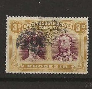 Rhodesia Double Head Three Pence perf 15 SG 173 used