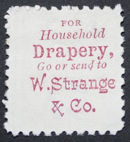 New Zealand 1893 QV Two and a Halfpence with W Strange advert used