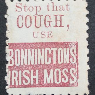 New Zealand 1893 QV Two and a Halfpence with Stop that Cough advert used