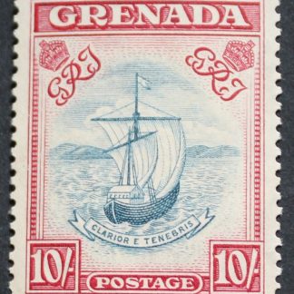 Grenada 1938 GVI Ten Shillings p12x13 SG 163 mint