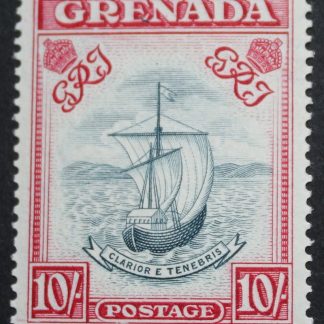 Grenada 1943 GVI Ten Shillings p14 SG 163b mint