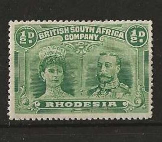Rhodesia Double Head Halfpenny SG 122 unmounted mint