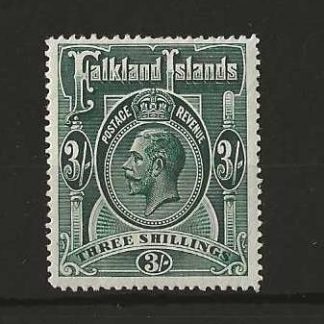 Falkland Islands 1921 GV Three Shillings SG 80 mint