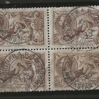 British Post Offices in Constantinople 1920 GV Two Shillings Sixpence Seahorse SG Z185 used