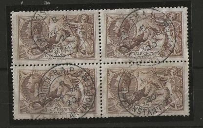 British Post Offices in Constantinople 1920 GV Two Shillings Sixpence Seahorse SG Z185 used