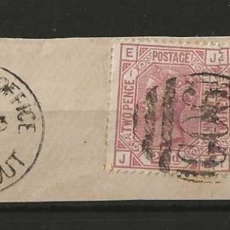British Post Offices in Beyrout 1875 QV Two and Halfpence pair on piece SG Z6 fine used