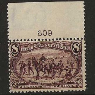 United States 1898 Trans-Mississippi Exposition Eight Cents marginal SG 295 mounted mint