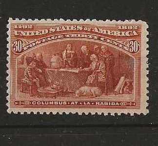 United States 1893 Columbian Exposition Thirty Cents SG 244 mounted mint