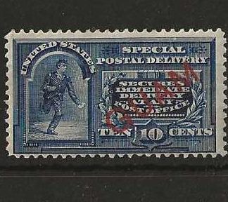 United States 1899 Special Delivery Ten Cents opt GUAM SG E15 mounted mint