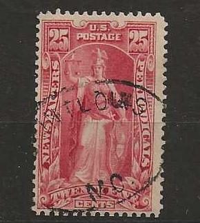 United States 1895 Newspaper Stamp Twenty Five Cents SG N295 fine used