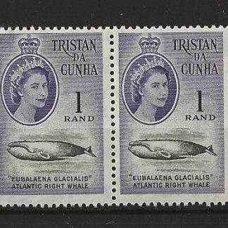 Tristan Da Cunha 1960 QEII One Rand pair SG 54 unmounted mint