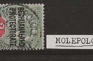 British Bechuanaland 1891 QV Two Pence with a MOLEPOLOLE postmark